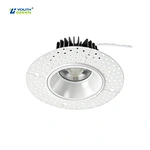 Easy install DC24V 12W CW 4IN Round Trimless Downlight CRI90+ COB Recessed Ceiling Light 2700K-6000K 5 Years Warranty